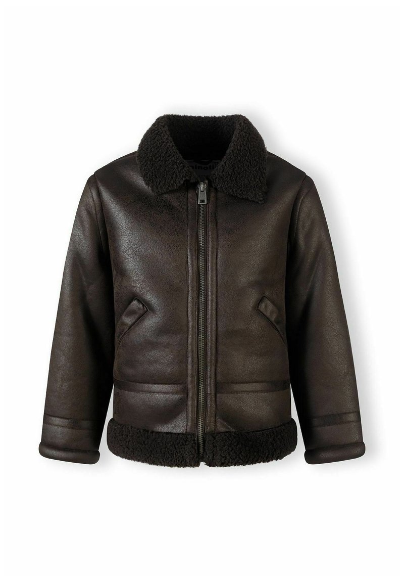 MINOTI Imitatieleren jas bruin MINOTI Imitatieleren jas bruin