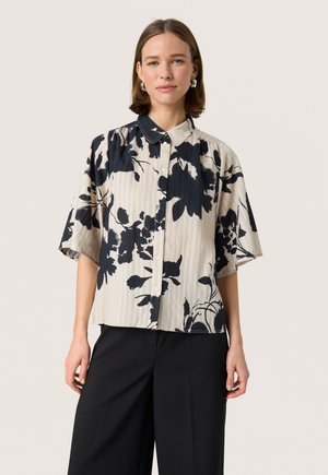 Soaked in Luxury DARIA - Hemdbluse - oatmeal duotone flower