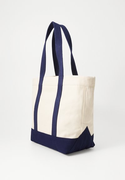Polo Ralph Lauren TOTE - Shoppingveske - ecru/navy