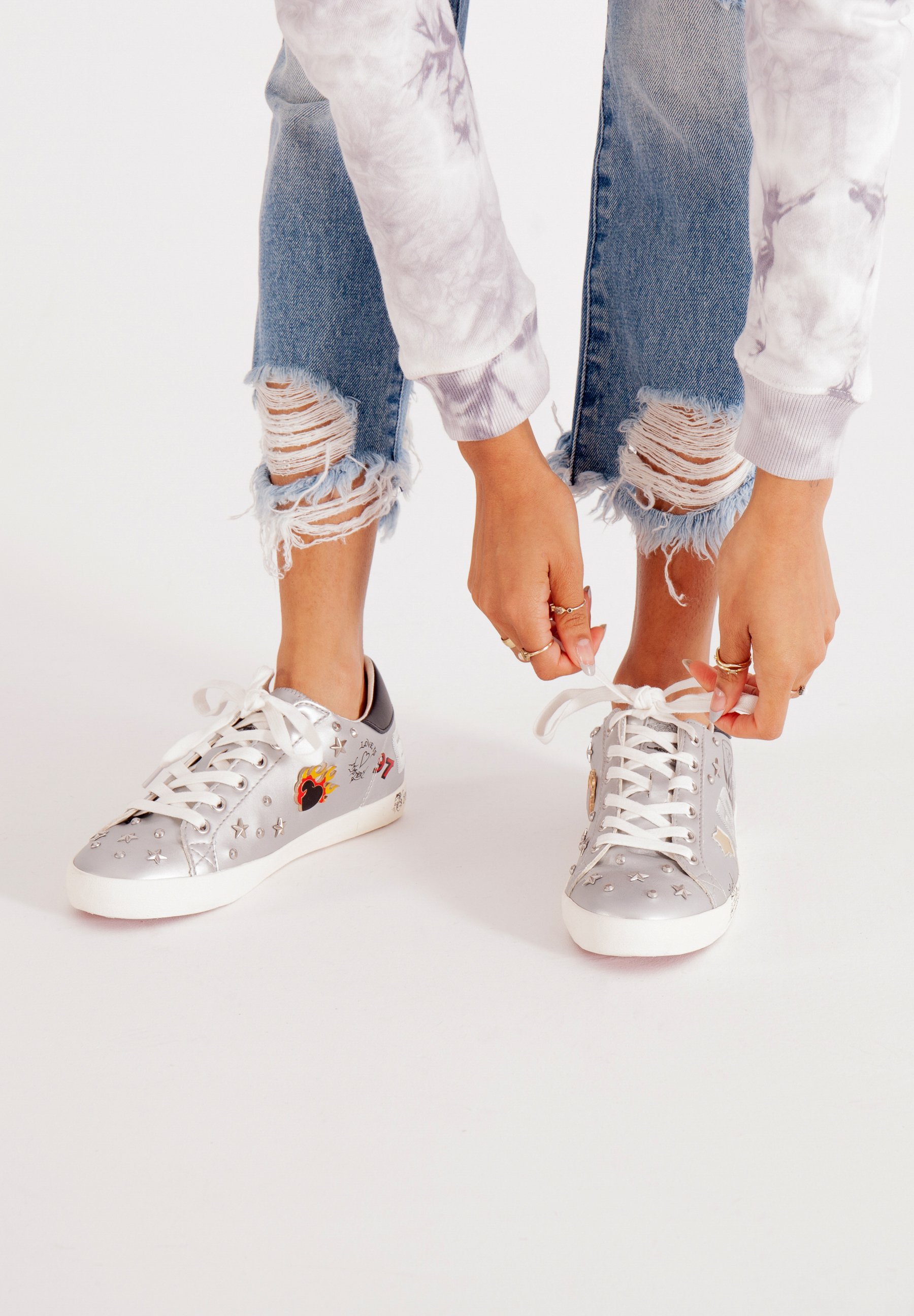 Ed Hardy Zapatillas - silver/plateado - Zalando.es