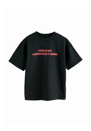 Next, SHORT SLEEVE CHRISTMAS T-SHIRT - Printtipaita - black red
