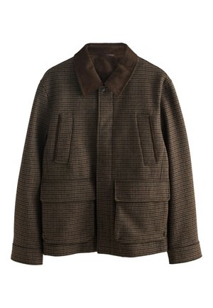 Next, REGULAR FIT - DOGTOOTH QUILTED COLLAR - Übergangsjacke - brown