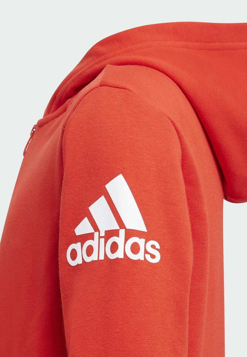 Adidas Performance Logo Full Zip Hoodie Sweatjakke Traeningstrojer Red Rod Zalando Dk