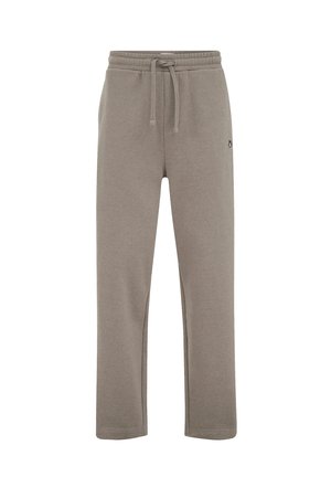 Svjetlosive sužene trenirka hlače od meke mješavine pamuka. Imaju elastičan pojas s vezicom i suptilan logo sa strane.