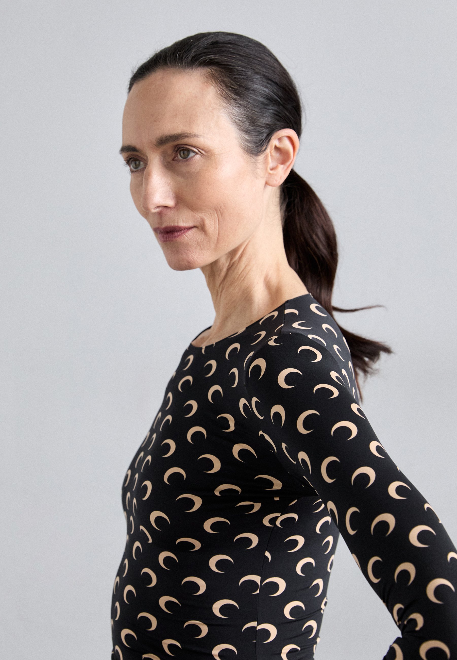 MARINE SERRE Long sleeved top - black/beige/off-white - Zalando.co.uk