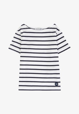 Armor lux MARINIÈRE - ÉPAIS - T-shirt imprimé - white