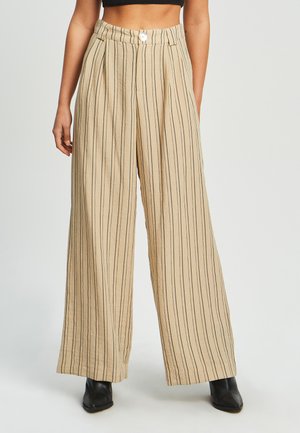 RUMI - Püksid - beige stripe