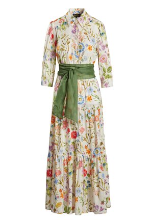Luisa Spagnoli Robe chemise - var fiori multicolor verde militare