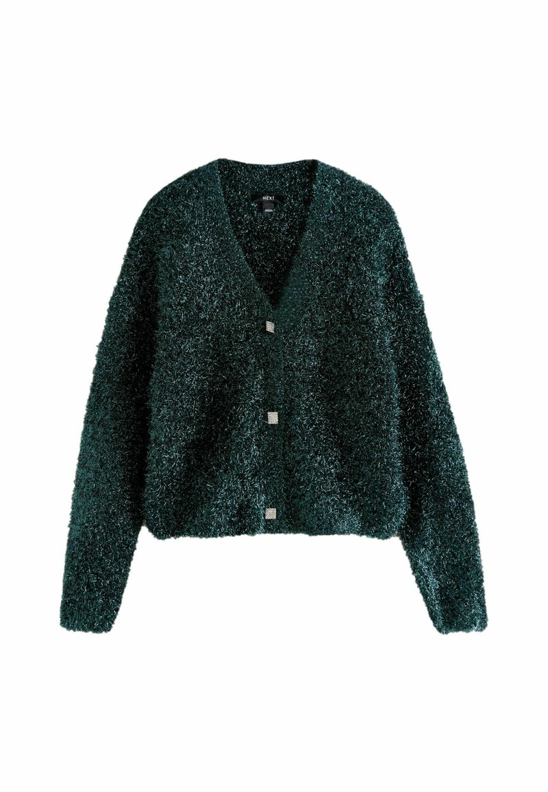 Next REGULAR FIT - SPARKLE TINSEL  - Kardigán - dark green
