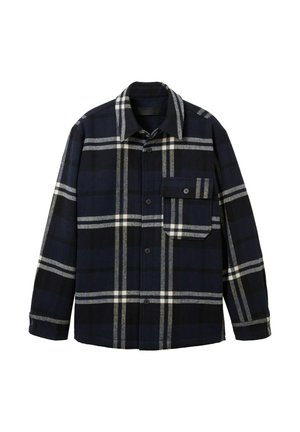 TOM TAILOR DENIM Lichte jas - black navy white check