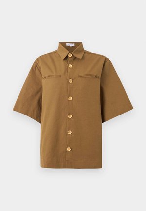 Sister Jane, FOLKE BOXY SHIRT UNISEX - Blúzka so zapínaním na gombíky - kaki
