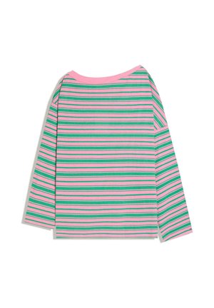 Bershka PRINTED ASYMMETRIC NECK  - Long sleeved top - light pink