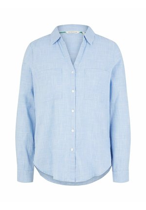TOM TAILOR LANGARM WITH SLUB STRUCTURE - Hemdbluse - blau