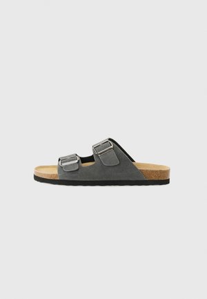 LEATHER UNISEX - Hausschuh - dark grey