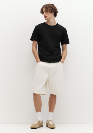 PULL&BEAR, SLIM FIT BASIC - T-SHIRT - T-shirts basic - black