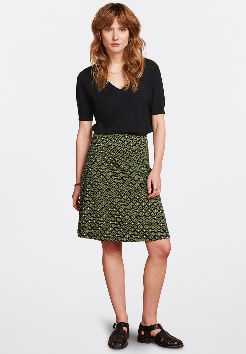 King Louie - BORDER RIO - A-line skirt - black, Enlarge