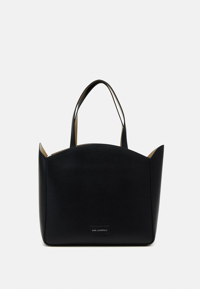 KARL LAGERFELD CIRCLE TOTE PERFORATED Shopping bags black/sort