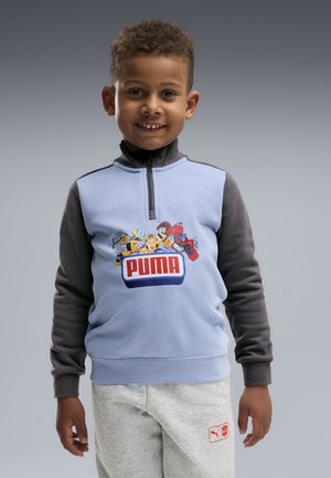 Puma, PUMA X TRANSFORMERS GRAPHIC SWEATSHIRT MIT REISSVERSCHLUSS BIS ZUM HALS - Sweatshirt - light gray heather