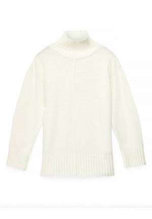 NA-KD, SEAM DETAIL TURTLENECK KNIT SWEATER - Trui - offwhite