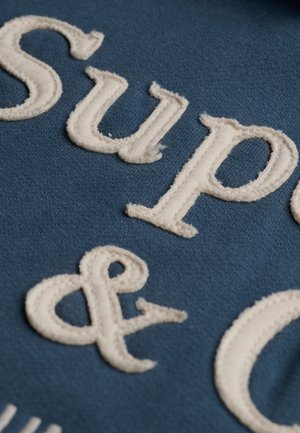 Superdry & Co, SUPERDRY COMPANY LOGO RELAXED HOODIE. - Jersey con capucha - dry slate blue