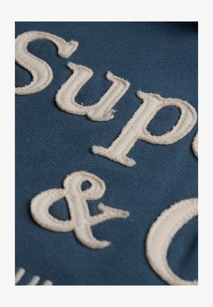Superdry & Co, SUPERDRY COMPANY LOGO RELAXED HOODIE. - Jersey con capucha - dry slate blue