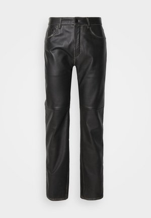 032c UMA TROUSERS - Leather trousers - black