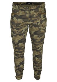 Zizzi Vaqueros slim fit - mottled dark green