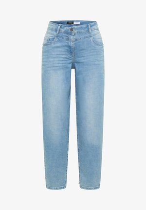 Cecil, HIGH WAIST BARREL LEG JEANS IM LOOSE FIT - Jeans Tapered Fit - light blue random bleached