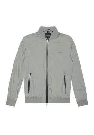 REGULAR FIT SHOULDER PIECE STOP TECHNICAL WITH LOGO - Chaquetas bomber - sage green