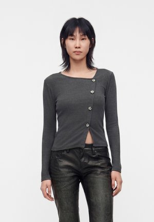 JDY, JDYFREYA BUTTON - Kardigan - dark grey melange