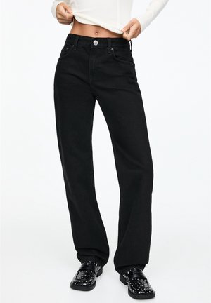 PULL&BEAR, Jean droit - mottled black