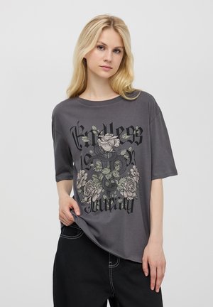 Terranova AMPIA - T-shirt con stampa - grigio scuro