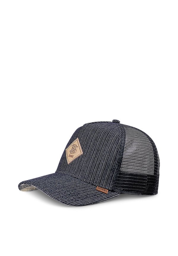 Cap - check indigo