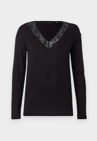VMROSA V NECK - Langarmshirt - black