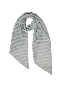 OVERSIZED- MIT STREIFEN-ARTWORK - Schal - grau meliert