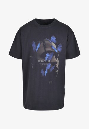 LE PAPILLON OVERSIZE  - Nyomott mintás póló - navy