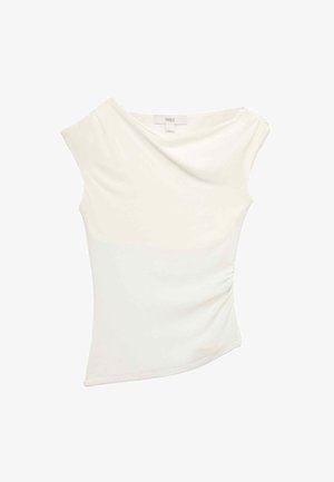 Marks & Spencer, ASYMMETRIC MESH DRAPE - T-shirt print - ivory