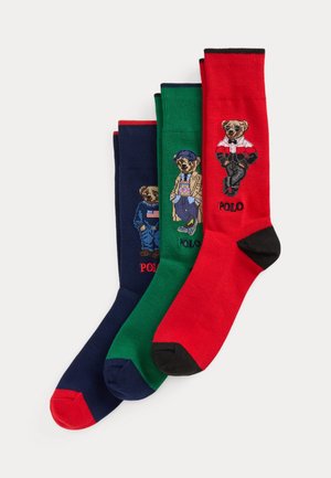 Polo Ralph Lauren, POLO BEAR TROUSER 3-SOCK GIFT SET - Чорапи - multi-coloured