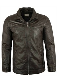 bugatti Leather jacket - dunkelbraun