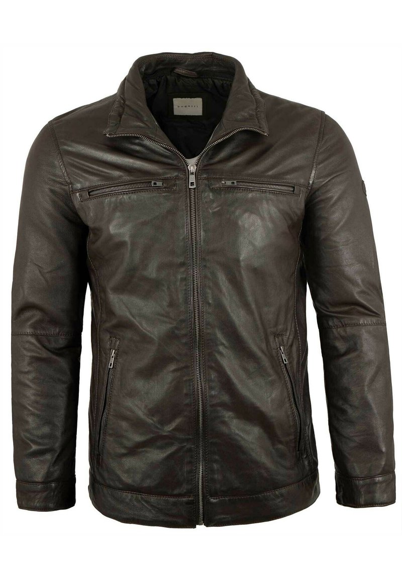 bugatti Leather jacket - dunkelbraun