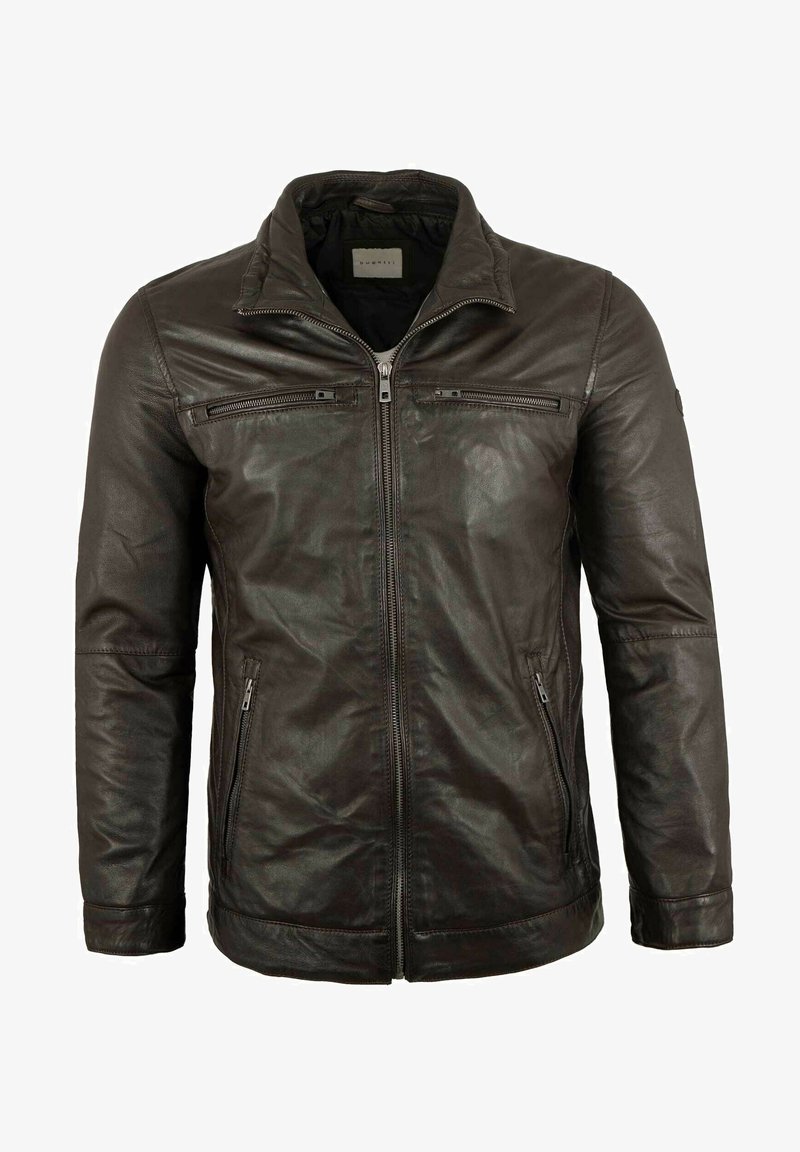 bugatti Leather jacket - dunkelbraun