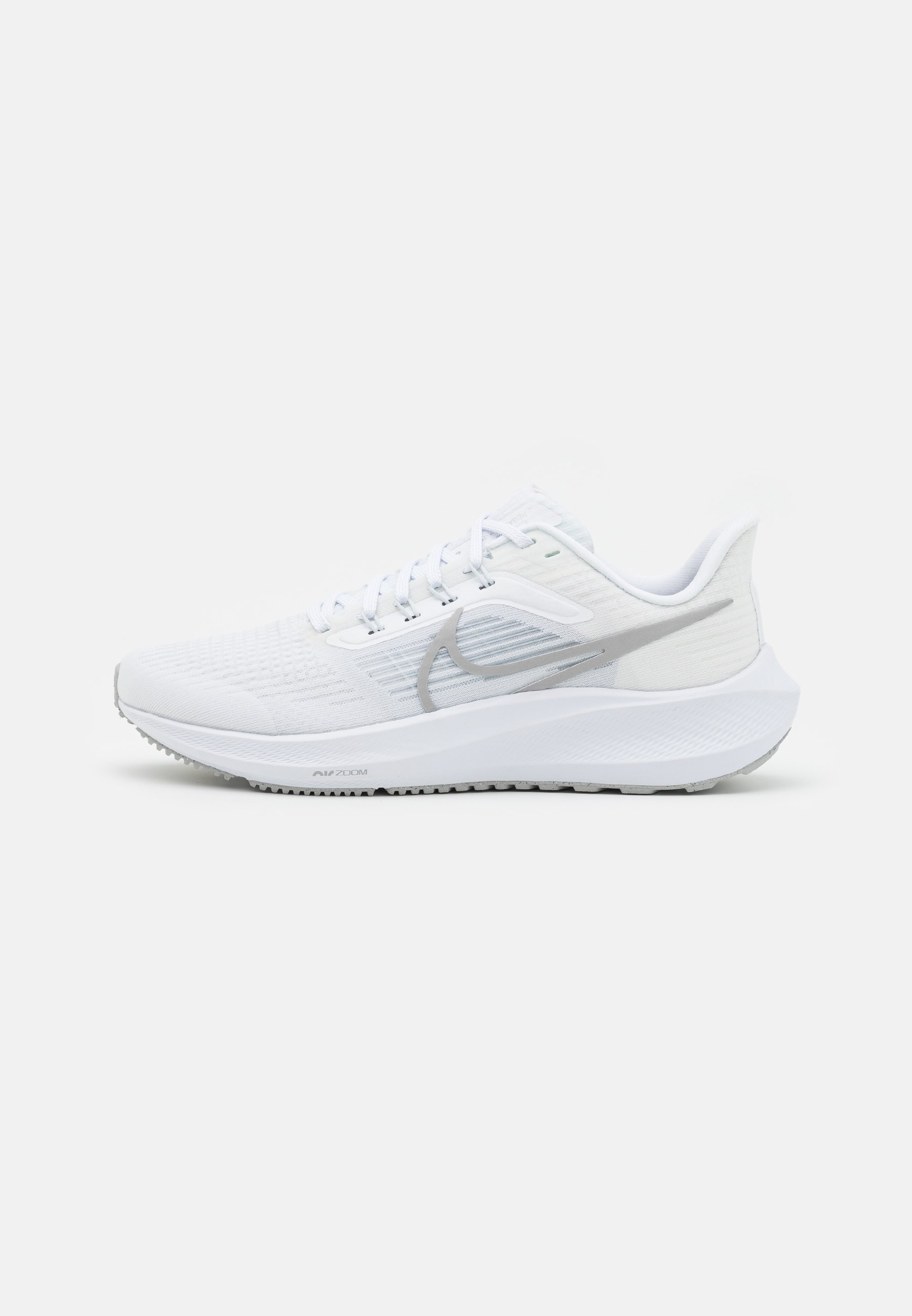 Nike Performance WMNS AIR ZOOM PEGASUS 39 - Neutral running shoes -  white/metallic silver/pure platinum/grey fog/light smoke grey/white -  Zalando.de
