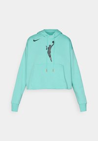 Nike Performance TEAM 13 COURTSIDE - Sweat à capuche - mint/brilliant orange/black