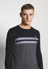 Pier One Camisola de manga comprida - black/mottled dark grey