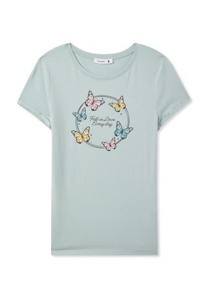 Terranova, T-shirt con stampa - verde acqua chiaro