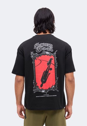 adidas Performance, ANTED TEE - Тениска с щампа - black/pure ruby