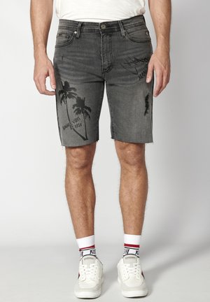 BERMUDA COWBOY STRECTH REGULAR FIT  - Shorts di jeans - denim  black denim