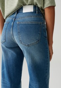 OPUS HIGH RISE WIDE LEG - Wide leg - daily blue