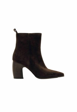 REGULAR FIT - AMY  BLOCK-HEEL  - Støvletter - chocolate