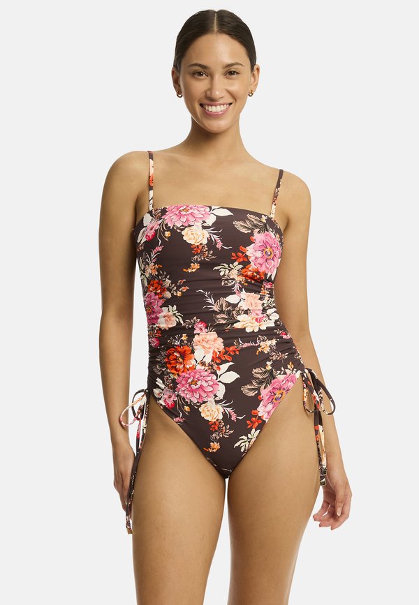 WOOD - Badeanzug - cocoa